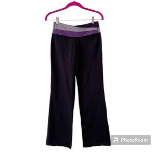 Lululemon Astro Black and Purple Yoga Pants Style #W5740R